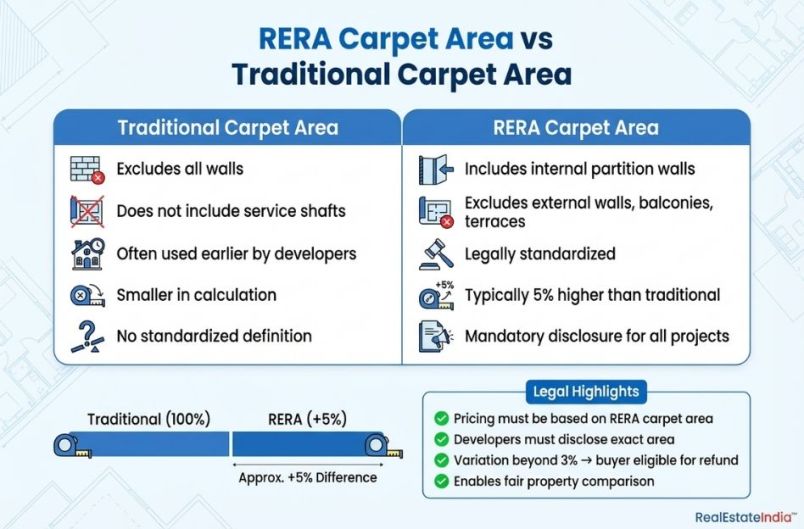 What is Carpet, Built-up, and Super Built-up Area? Complete Guide 2026