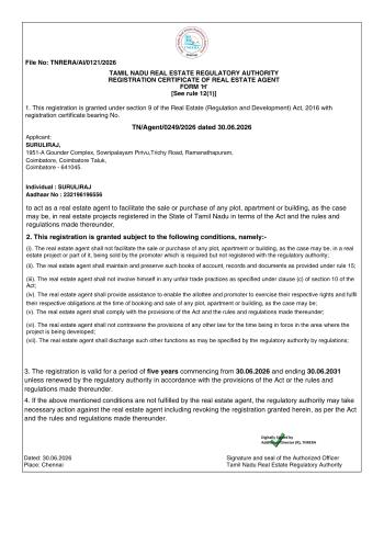 RERA Certificate