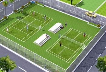 Tennis court & all outside game groun in township