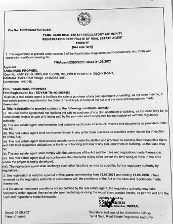 RERA Certificate