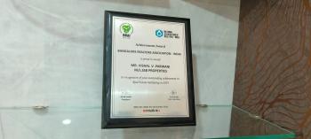 Recognition for Outstanding achievement in Real estate markieting for yr 2019- to Vishal V Parwani SSB Properties - presented by Bangalore Realtors Association-India - 2019