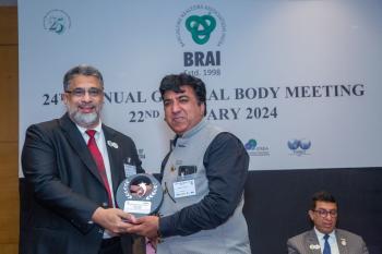 Recognition for Outstanding achievement in Real estate markieting for yr 2022- to Vishal V Parwani SSB Properties - presented by Bangalore Realtors Association-India - 2022- Presented By Mr Ayub Khan