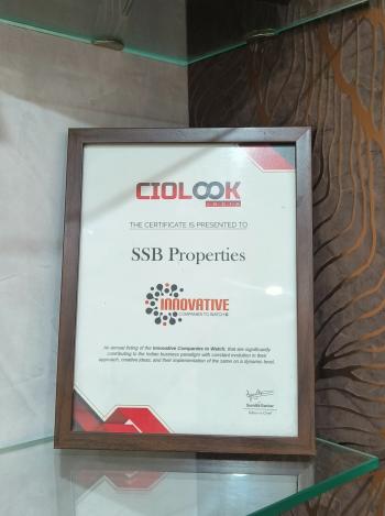 SSB Properties is Recognised as - Innovative Companies to watch - Presented by CIO Look India