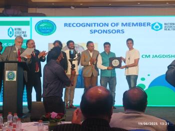 Recognition for Outstanding Business Achievement for yr 2024-25- to Vishal V Parwani SSB Properties - presented by Confederation Of Real Estate Associates- India (CREA-I)