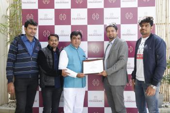 Recognition for Outstanding sales achievement -High Priority circle-By House Of Hiranandani (HOH)- presented by Mr B M Pounacha & Mr Anup Kaushik - to our Team Mr Manish, Mr Bhavesh, Mr Vijay-2019