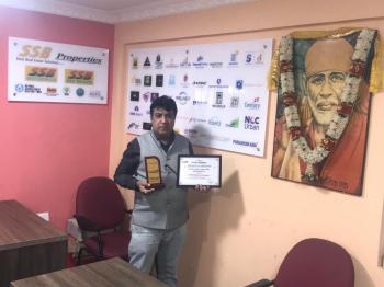 Vishal V Parwani of SSB Properties is reognised as Entrepreneur of the Year 2022 for extra ordinary service and dedication in the profession by The Prime Insights