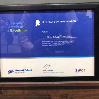 Certificate of Appreciation for the  