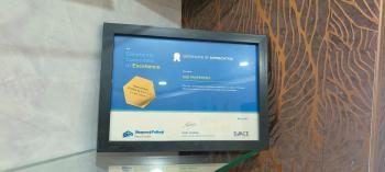Certificate of Appreciation for the  