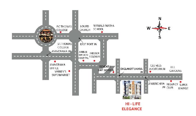 Hi Life Pearl Elegance, Thrissur - 2/3 BHK Apartment