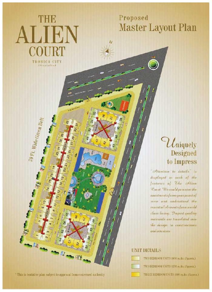The Alien Court, Ghaziabad - 2/3 Bedroom Apartments