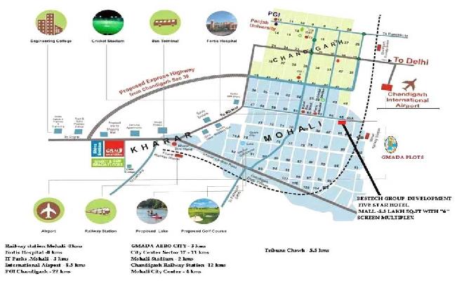 Bestech Square, Chandigarh - 2 & 3 BHK Apartments