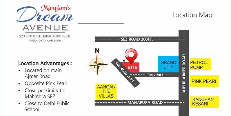 Manglam Dream Avenue, Jaipur - 2 BHK & 3 BHK Apartments