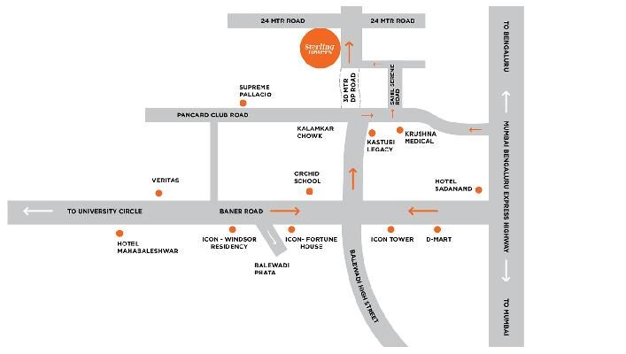 Sterling Towers, Pune - 3 BHK Luxurious Flats