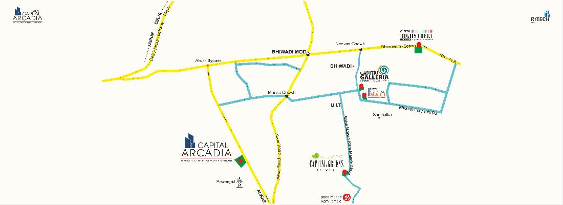 Capital Highstreet Arcadia, Bhiwadi - Shop & Office Space