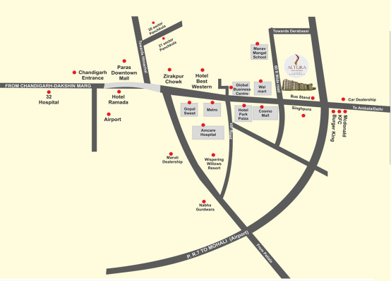 Altura Apartments, Zirakpur - 2/3/3+1 BHK & Penthouses