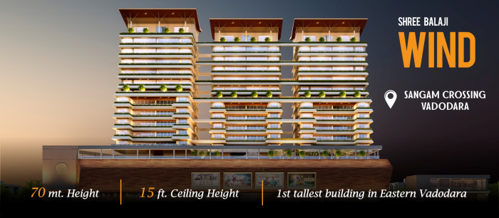 Shree Balaji Wind, Vadodara - 2/3 BHK Apartment