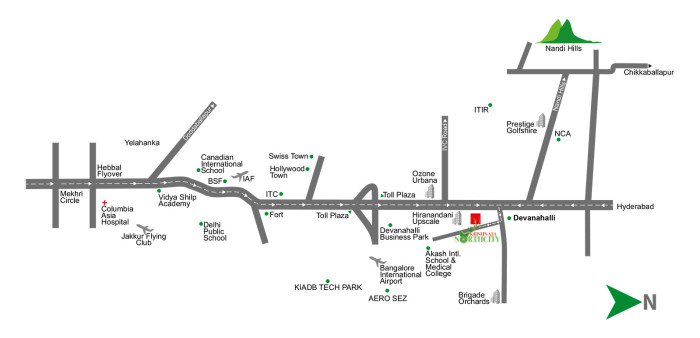 Krishnaja Northcity, Bangalore - 2/3 BHK Apartment