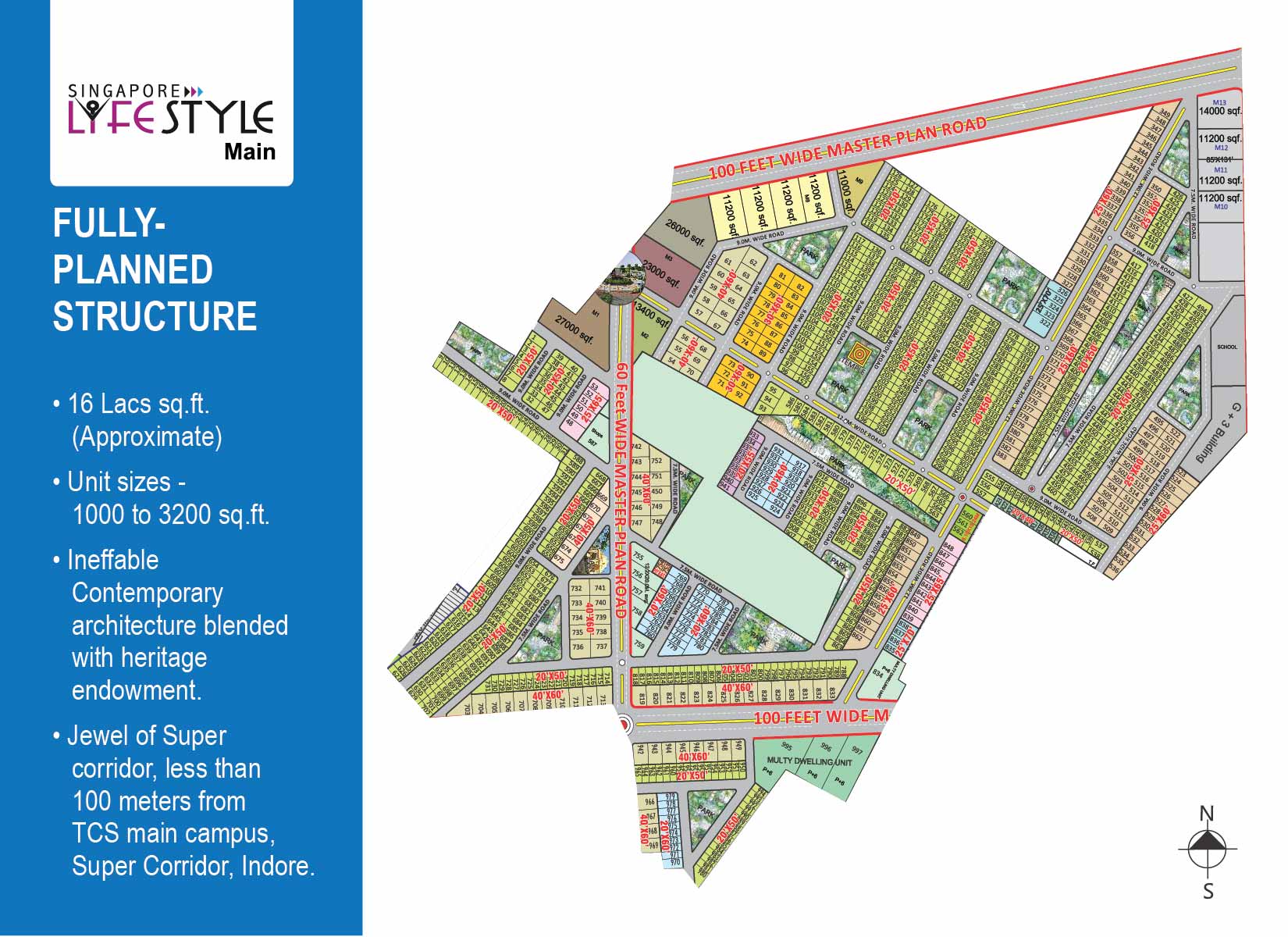 Sarthak Singapore Lifestyle in Super Corridor, Indore by Sarthak Singapore Group