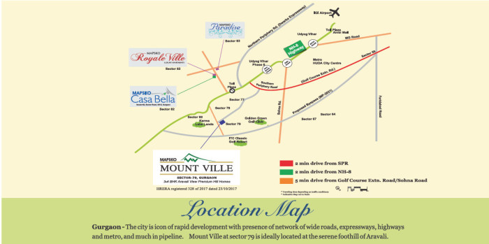 Mapsko Mount Ville, Gurgaon - 3/4 BHK Apartment