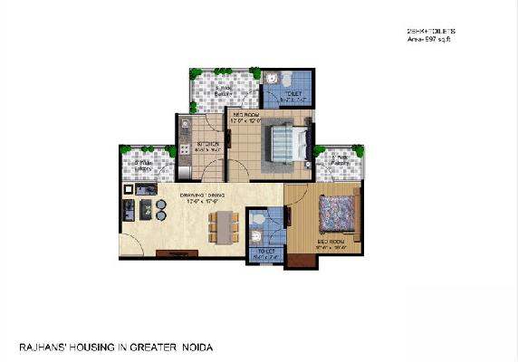 Rajhans Residency, Greater Noida - 2/3 BHK Apartments