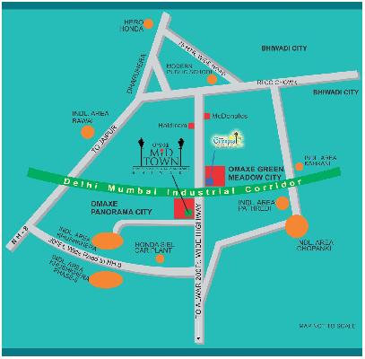 Omaxe Panorama City Mid Town, Bhiwadi - Shop, Club and Studio Apartments