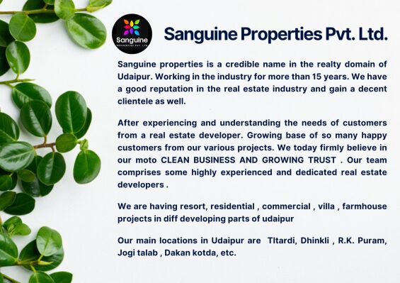 Sanguine Roots, Udaipur - Residential Plots