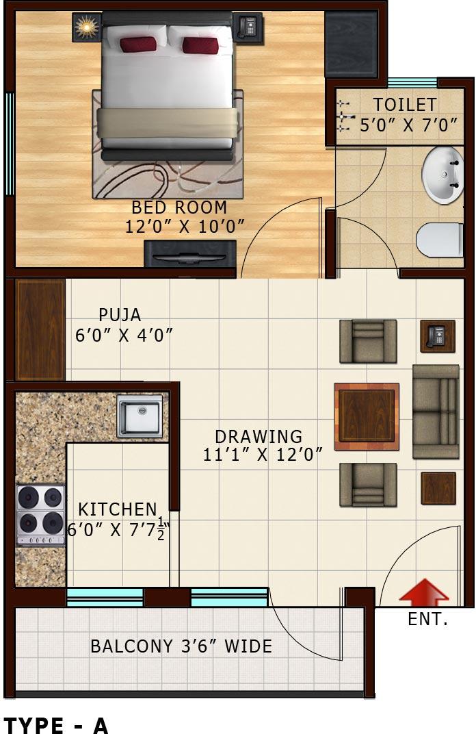 Silver Crown Residency, Noida - 1/2 BHK Apartments