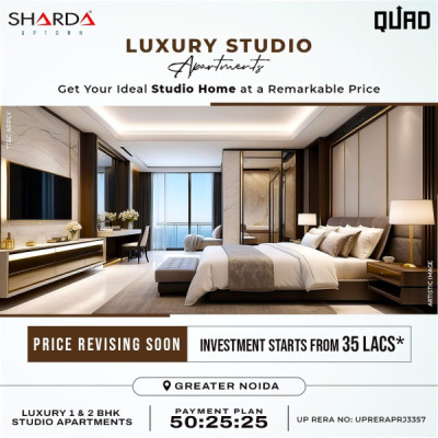 WTC QUAD Sharda Uptown, Greater Noida - 1 BHK Studio Apartments
