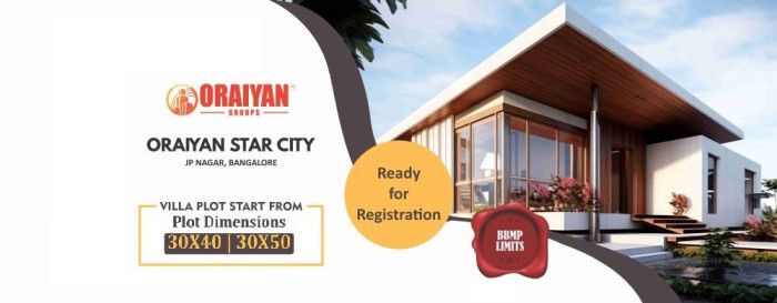 Oraiyan Star City, Bangalore - Villa & Plots