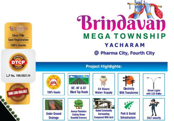 Brindavan Mega Township, Hyderabad - Residential Plots