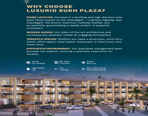 Luxurio Sukh Plaza, Mohali - Shop / Showroom