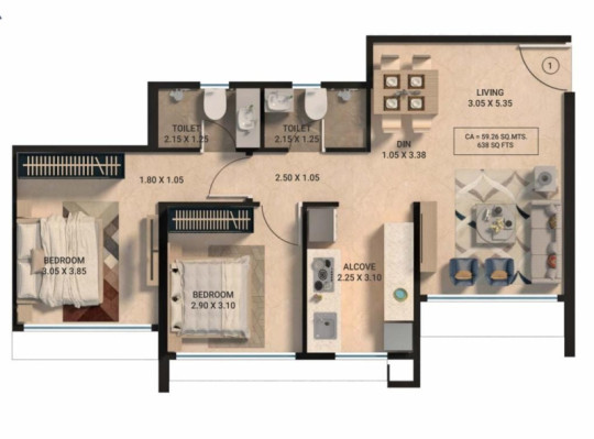 Samarth Aura, Mumbai - 1 BHK Apartment