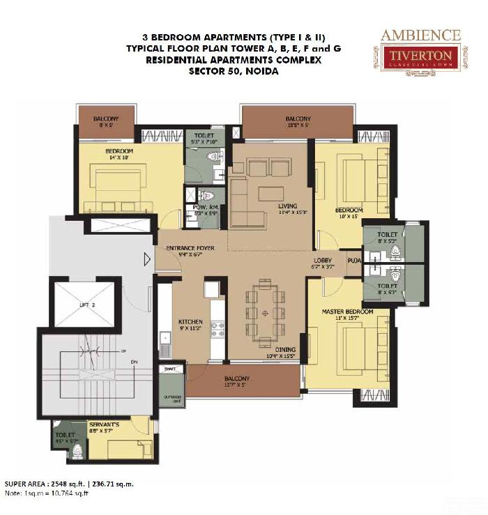 Ambience Tiverton, Noida - 3/4/5 BHK Apartments & Penthhouses