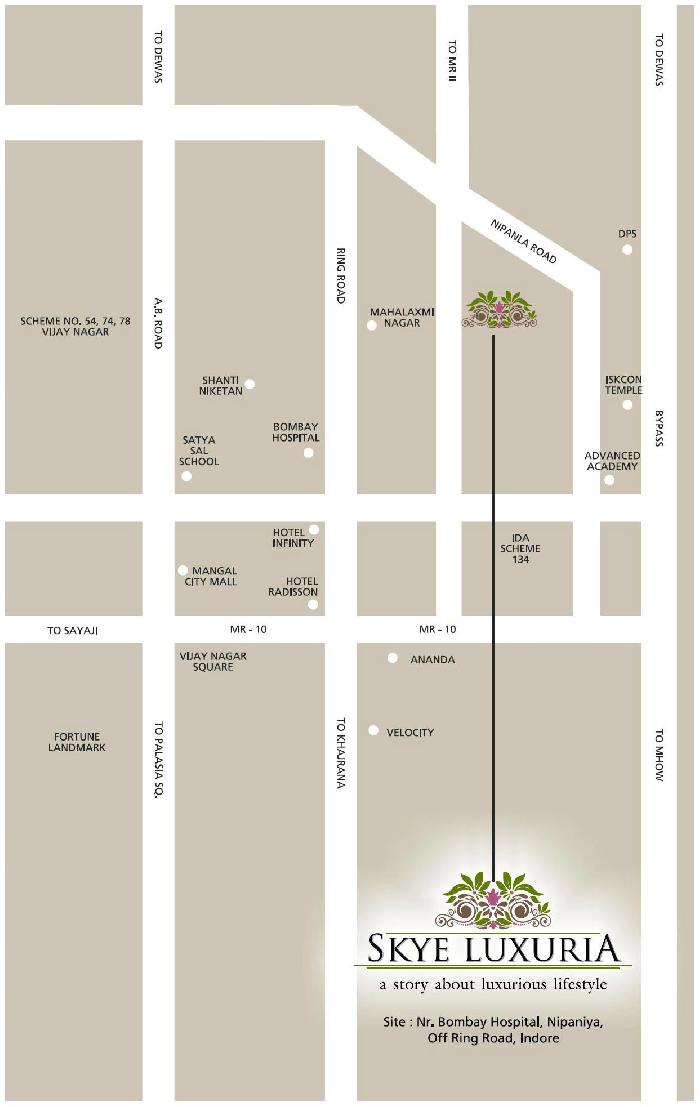 Skye Luxuria, Indore - 2,3 and 4 BHK Luxury Apartments