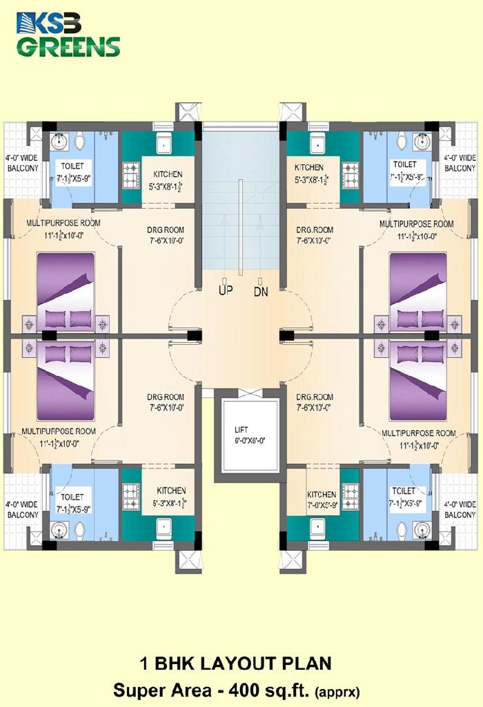 KSB Greens, Zirakpur - 1,2 & 3 BHK Apartments