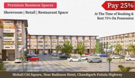 Mohali Citi Square, Zirakpur - Premium Showrooms Space