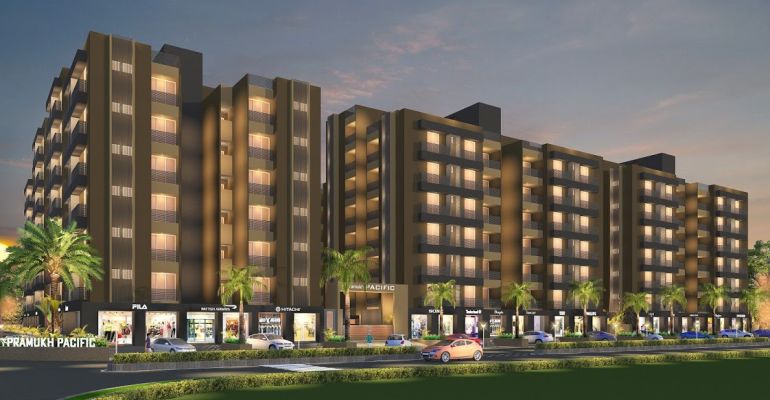 Pramukh Pacific, Gandhinagar - 2 & 3 BHK Apartments & Shops