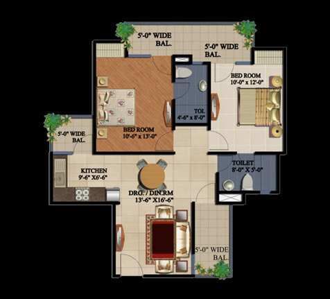 2 BHK Apartment 1075 Sq.ft. for Sale in Sector 34 Noida
