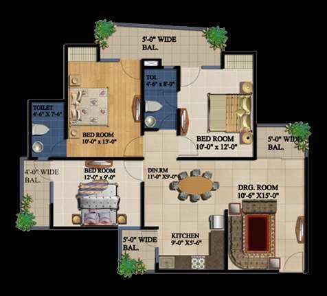 2 BHK Apartment 1295 Sq.ft. for Sale in Sector 34 Noida