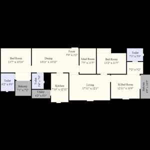 3 BHK Apartment 2277 Sq.ft. for Sale in Mahadevapura, Bangalore