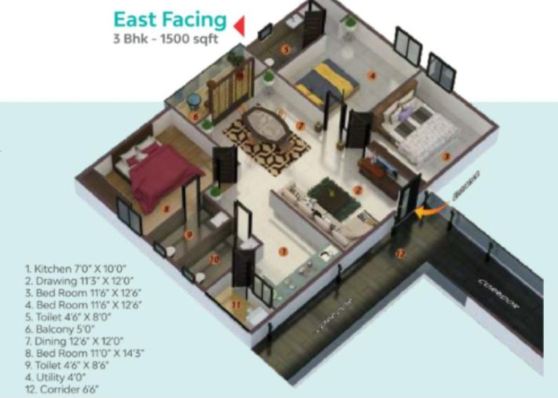 3 BHK 1500 Sq.ft. Builder Floor for Sale in Sector 73 Noida