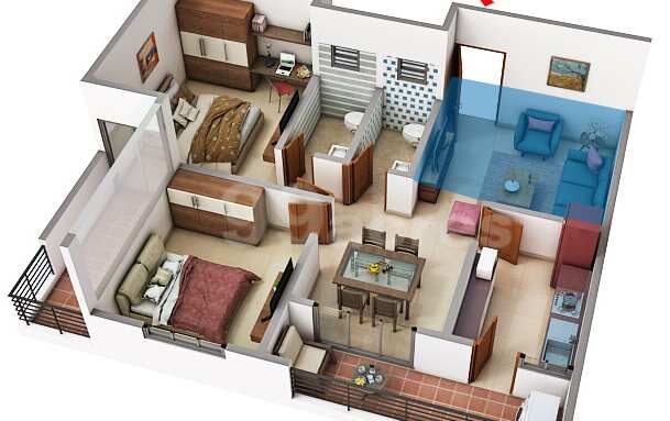 2 BHK Apartment 646 Sq.ft. for Sale in Amlidih, Raipur