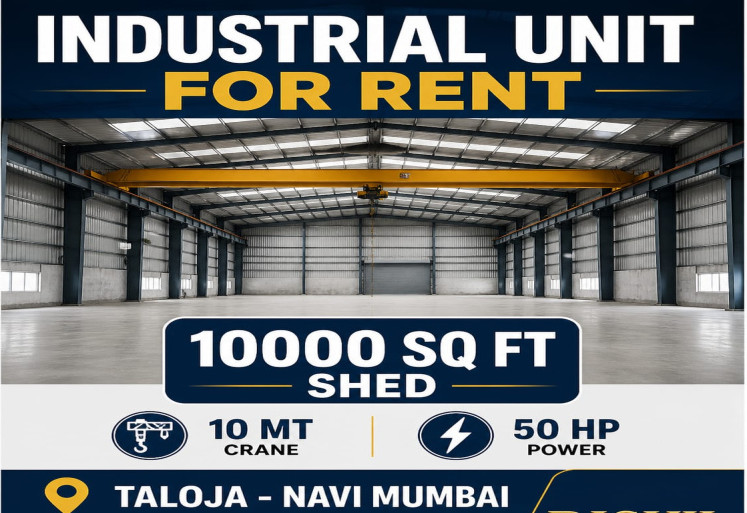  10000 Sq.ft. Warehouse for Rent in MIDC, Taloja, Navi Mumbai