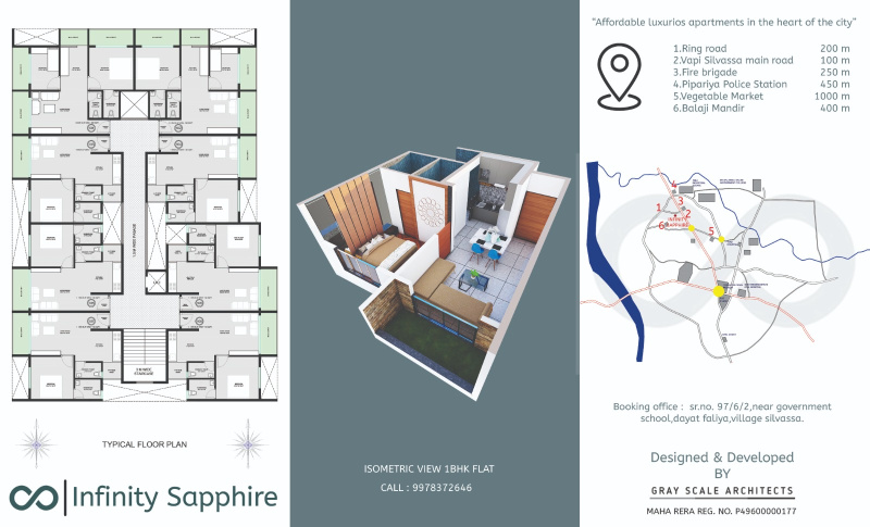 1 BHK Apartment 765 Sq.ft. for Sale in Amli Ind. Estate, Silvassa
