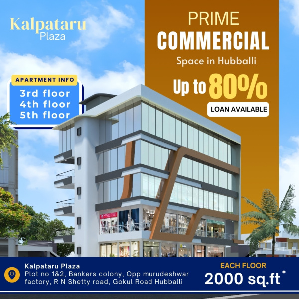 6000 Sq.ft. Office Space for Sale in Gokul Road, Hubli