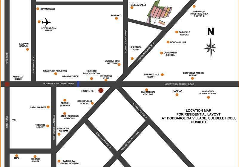  Residential Plot 1200 Sq.ft. for Sale in Nandagudi, Bangalore