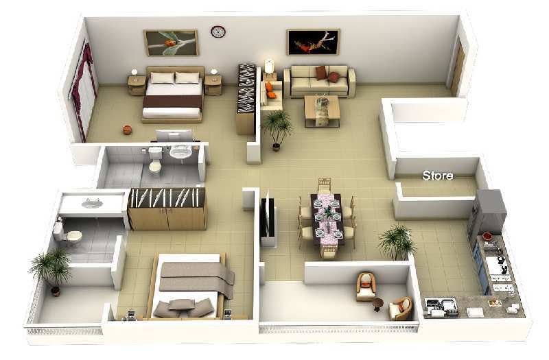 2 BHK Apartment 1600 Sq.ft. for Sale in