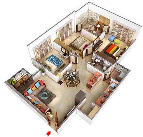 3 BHK Apartment 153 Sq. Meter for Sale in S G Highway, Ahmedabad