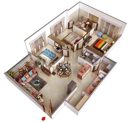 3 BHK Apartment 167 Sq. Meter for Sale in S G Highway, Ahmedabad