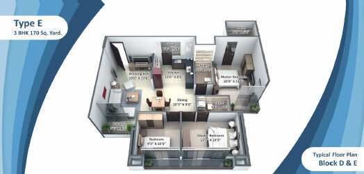 3 BHK Apartment 1530 Sq.ft. for Sale in Gota, Ahmedabad